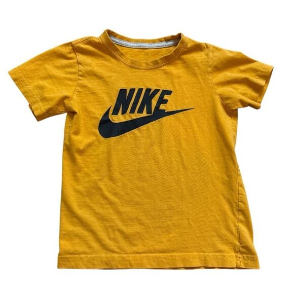 Youth Boys Nike Swoosh Logo Cotton Graphic Tee Shirt - Sz 6 - Picture 1 of 1